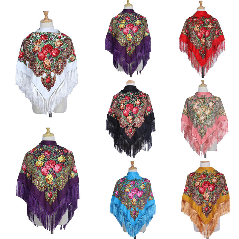 Ethnic Boho Fashion - Retro bedrukte sjaal Winter Boho sjaal