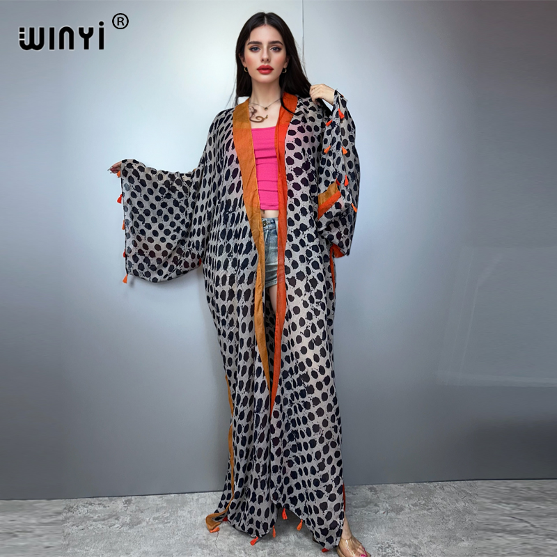 Kaftan Women Boho - WINYI Zomeroutfit Kimono Amerika Boho Print
