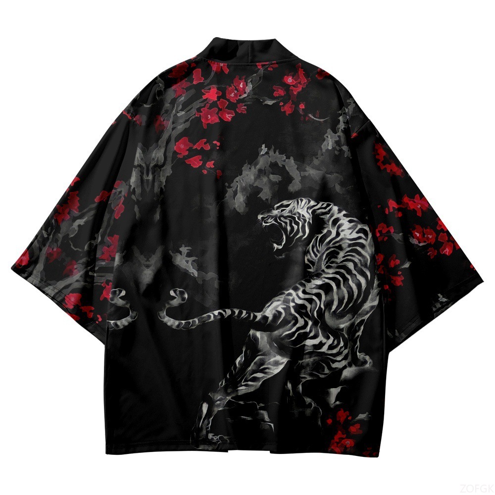 Haori Japanese Jacket - Zwarte Kimono Open Kraag Heren en