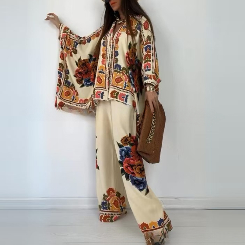 Winter Ethnic Fashion For Women - Etnische Vintage Mode Losse Bedrukte Shirts