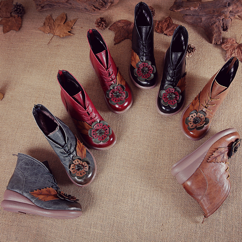 Winter Ethnic Fashion For Women - Xiuteng Nieuwe Mode Echt Leer Vrouwen
