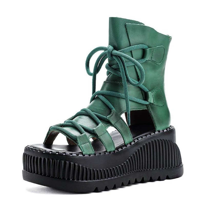 8CM Etnische Koe Lederen Enkel - Ethnic Fashion For Ladies recensie en prijs