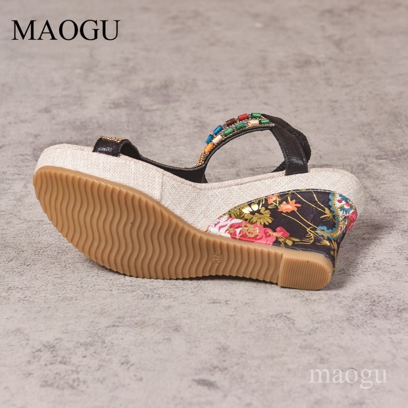 Boho sandalen met kralen en bl - Ethnic Boho Fashion recensie en prijs