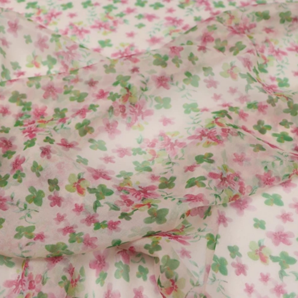 Klein roze bloemenpatroon digi - Saree Georgette Women recensie en prijs
