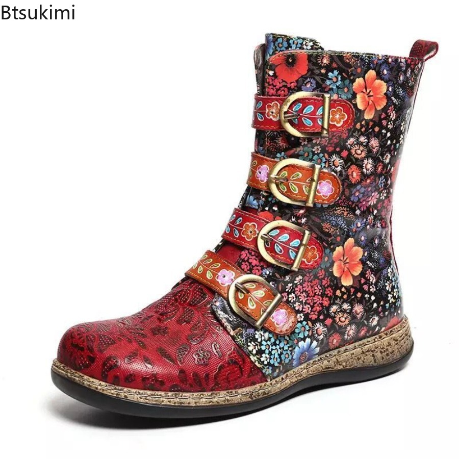 Dameslaarzen van leer met etni - Ethnic Fashion For Ladies recensie en prijs